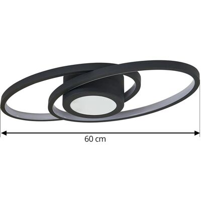 Lindby Thalina - Black Metal Ceiling Lamp - LED, 60cm, Dimmable Lindby Thalina - Black Metal Ceiling Lamp - LED, 60cm, Dimmable