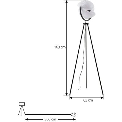 Lucande Helva - 150cm Swiveling Scandinavian Floor Lamp Lucande Helva - 150cm Swiveling Scandinavian Floor Lamp
