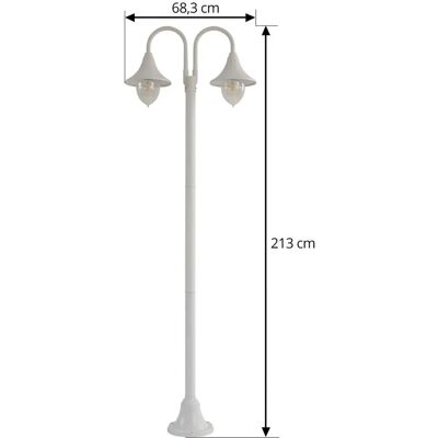 Lindby Madea Außenlampe - Aluminium, Weiß, 2 Lichter, 213cm Lindby Madea Außenlampe - Aluminium, Weiß, 2 Lichter, 213cm