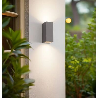 Lucande Xava Außenwandleuchte - Grau Aluminium, IP65, GU10 Lucande Xava Außenwandleuchte - Grau Aluminium, IP65, GU10