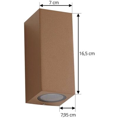 Lucande Xava Vägglampa - Utomhus, Brons, 2 GU10 Lucande Xava Vägglampa - Utomhus, Brons, 2 GU10