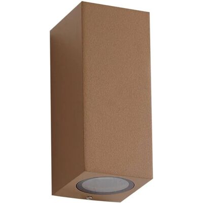 Lucande Applique Xava - Extérieur, Bronze, 2 GU10, IP65 Lucande Applique Xava - Extérieur, Bronze, 2 GU10, IP65