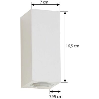 Lucande Xava Vit Aluminium Vägglampa - Utomhusbelysning Lucande Xava Vit Aluminium Vägglampa - Utomhusbelysning