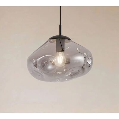 Lindby Lelia Grauwe Glazen Hanglamp - Pendel Lindby Lelia Grauwe Glazen Hanglamp - Pendel