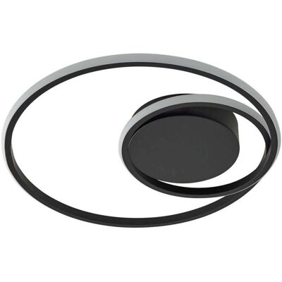 Lindby Kyron - Czarna Aluminiowa LED Lampa sufitowa Lindby Kyron - Czarna Aluminiowa LED Lampa sufitowa