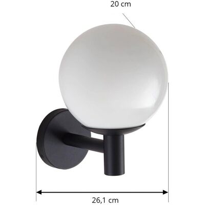 Lindby Lámpara de Pared Exterior - IP44 Blanco Vidrio Lindby Lámpara de Pared Exterior - IP44 Blanco Vidrio