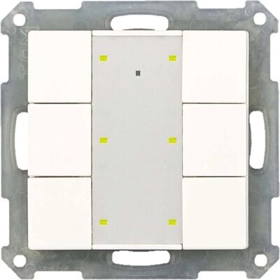 MDT - RF-TA55A6.01 - 6-Tasten - 55mm Reinweiß glänzend - KNX RF+ Funk Taster mit Aktor MDT - RF-TA55A6.01 - 6-Tasten - 55mm Reinweiß glänzend - KNX RF+ Funk Taster mit Aktor