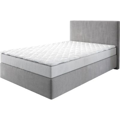 DELIFE Boxspringbett Dream-Well 120x200 cm Mikrofaser Grau mit Matratze und Topper DELIFE Boxspringbett Dream-Well 120x200 cm Mikrofaser Grau mit Matratze und Topper