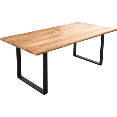 DELIFE Edge 200x100 Akazie Tisch - Natur/Schwarz - Esstisch DELIFE Edge 200x100 Akazie Tisch - Natur/Schwarz - Esstisch