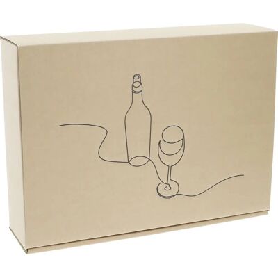 kaiserkraft Wein Linie Geschenkbox für 2 Flaschen - Geschenkbox für Flaschen kaiserkraft Wein Linie Geschenkbox für 2 Flaschen - Geschenkbox für Flaschen