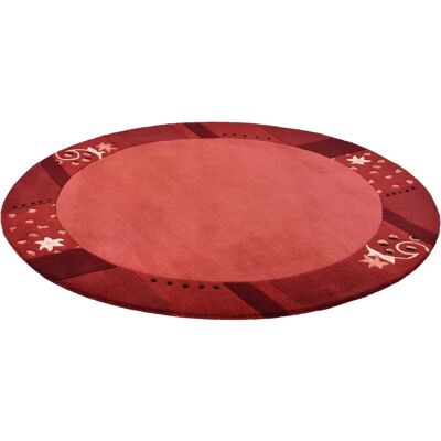 THEKO Wollteppich Royal Ganges - 200cm breit, rot, handgefertigt, Wolle & Viskose THEKO Wollteppich Royal Ganges - 200cm breit, rot, handgefertigt, Wolle & Viskose