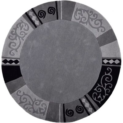 THEKO Wool Grey Rug - 150cm Wide THEKO Wool Grey Rug - 150cm Wide