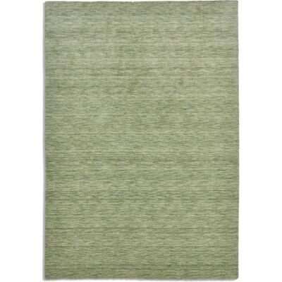 THEKO Handgewebter Grüner Wollteppich - 190x250 cm - Einfarbig THEKO Handgewebter Grüner Wollteppich - 190x250 cm - Einfarbig