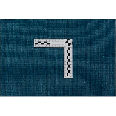 THEKO Holi Wool Rug - 70x140 cm, Blue, Handmade, Durable THEKO Holi Wool Rug - 70x140 cm, Blue, Handmade, Durable