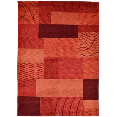 THEKO Royal Domas Wollteppich - Patchwork Design - 140x200 cm THEKO Royal Domas Wollteppich - Patchwork Design - 140x200 cm