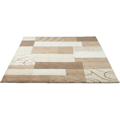 THEKO Royal Domas 4028 Wool Carpet - Natural, Hand Tufted THEKO Royal Domas 4028 Wool Carpet - Natural, Hand Tufted