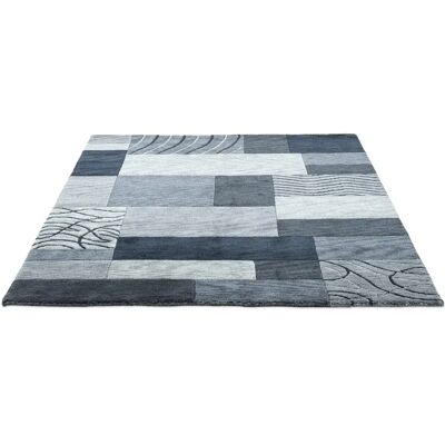 THEKO Royal Domas 4028 Teppich - Handgefertigt, Wolle, 70x140cm, Anthrazit THEKO Royal Domas 4028 Teppich - Handgefertigt, Wolle, 70x140cm, Anthrazit