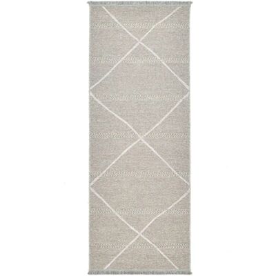 SANSIBAR Braderup Teppich - Beige, 80x200 cm, Wolle & Viskose, Modernes Design SANSIBAR Braderup Teppich - Beige, 80x200 cm, Wolle & Viskose, Modernes Design