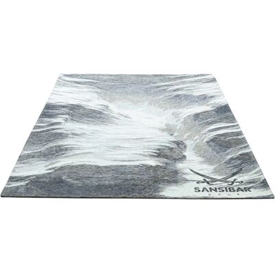 SANSIBAR Keitum 032 Grau Teppich - Flachgewebe, Modernes Wellenmuster SANSIBAR Keitum 032 Grau Teppich - Flachgewebe, Modernes Wellenmuster