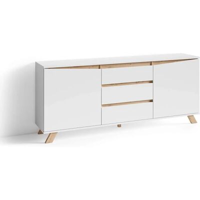 byLIVING Valentin Sideboard - 3 Schubladen, weiß matt - Sideboard byLIVING Valentin Sideboard - 3 Schubladen, weiß matt - Sideboard