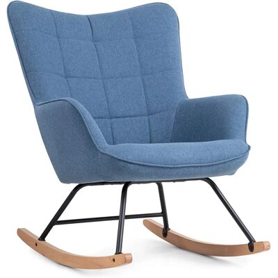 byLIVING Richie Sessel - Blau, FSC Buche, Modernes Metallgestell byLIVING Richie Sessel - Blau, FSC Buche, Modernes Metallgestell