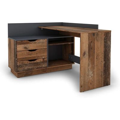 byLIVING Belfast Eckschreibtisch - FSC-zertifiziertes Holz, 3 Schubladen byLIVING Belfast Eckschreibtisch - FSC-zertifiziertes Holz, 3 Schubladen