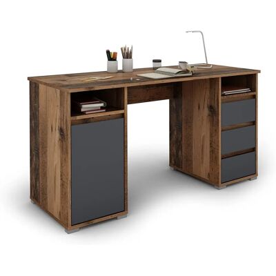 Lobo Bureau - Old Wood/Anthrazit - Modern Rechthoekig Ontwerp Lobo Bureau - Old Wood/Anthrazit - Modern Rechthoekig Ontwerp