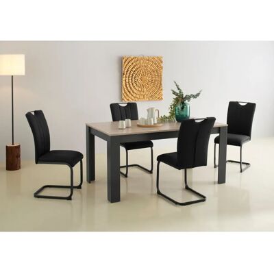 Home affaire Napoli - Microfaser Vintage - 4 Stühle + 1 Tisch - Sitzmöbel-Set Home affaire Napoli - Microfaser Vintage - 4 Stühle + 1 Tisch - Sitzmöbel-Set