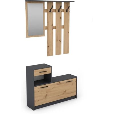 byLIVING Eichenholzoptik Hängende Garderoben-Set byLIVING Eichenholzoptik Hängende Garderoben-Set