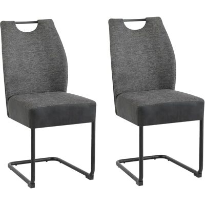 byLiving Peter-XXL 2er-Set Vintage Mikrofaser Stühle - Esszimmerstühle byLiving Peter-XXL 2er-Set Vintage Mikrofaser Stühle - Esszimmerstühle