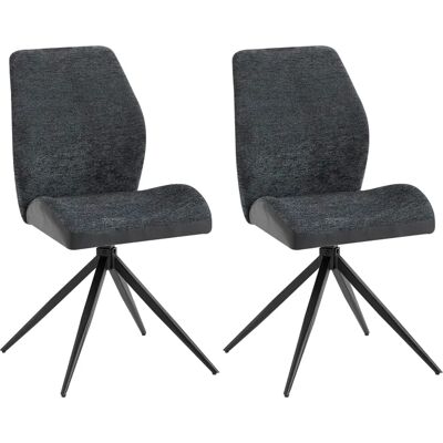 byLiving Snap 2er-Set Esszimmerstuhl - Anthrazit & Schwarz - Stuhl byLiving Snap 2er-Set Esszimmerstuhl - Anthrazit & Schwarz - Stuhl