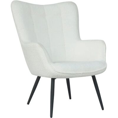 ByLiving Sessel - Bouclé Weiß & Schwarz - 72x97x80cm ByLiving Sessel - Bouclé Weiß & Schwarz - 72x97x80cm
