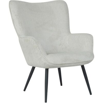 byLiving Sessel - Grob-Cord Weiß & Schwarz - 72x97x80cm byLiving Sessel - Grob-Cord Weiß & Schwarz - 72x97x80cm