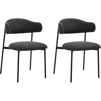 byLIVING Jersey 2er-Set Dunkelgrau - Esszimmerstuhl byLIVING Jersey 2er-Set Dunkelgrau - Esszimmerstuhl