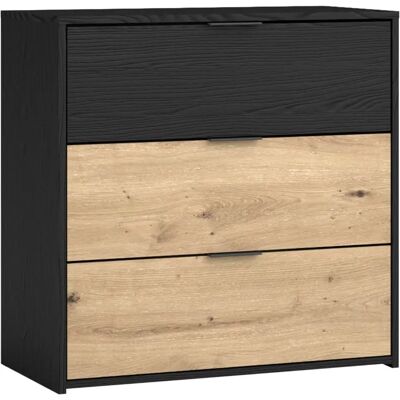 BYLIVING Rimini Sideboard - schwarz - 3 Schubladen BYLIVING Rimini Sideboard - schwarz - 3 Schubladen