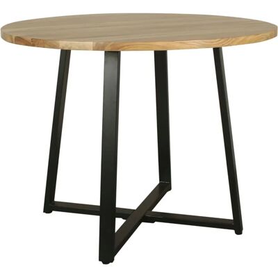 byLiving Arrow Beiger runder Massivholztisch - Esstisch byLiving Arrow Beiger runder Massivholztisch - Esstisch