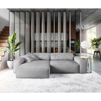 DELIFE Ecksofa Sirpio XL 270x180cm Mikrofaser Grau - Ecksofa DELIFE Ecksofa Sirpio XL 270x180cm Mikrofaser Grau - Ecksofa
