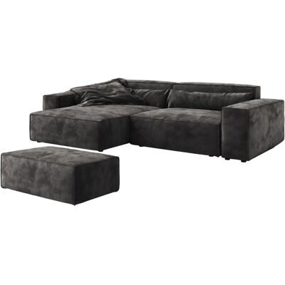 DELIFE Canapé Sirpio XL - Microfibre Noire Relaxation Profonde - Publicité DELIFE Canapé Sirpio XL - Microfibre Noire Relaxation Profonde - Publicité