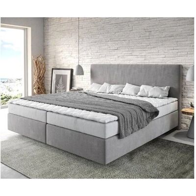 DELIFE Boxspringbett Dream-Well Mikrofaser Grau 200x200 cm DELIFE Boxspringbett Dream-Well Mikrofaser Grau 200x200 cm