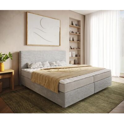 DELIFE Boxspringbett Dream-Well Silbergrau 200x200 cm - Boxspring Bett DELIFE Boxspringbett Dream-Well Silbergrau 200x200 cm - Boxspring Bett