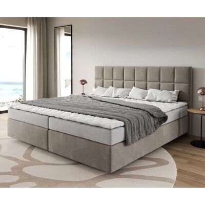 DELIFE - Dream-Fine - Beige - 200x200 cm - Boxspringbett DELIFE - Dream-Fine - Beige - 200x200 cm - Boxspringbett
