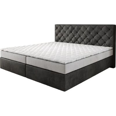 DELIFE Boxspringbett Dream-Great Mikrofaser Anthrazit Vintage - Bett DELIFE Boxspringbett Dream-Great Mikrofaser Anthrazit Vintage - Bett