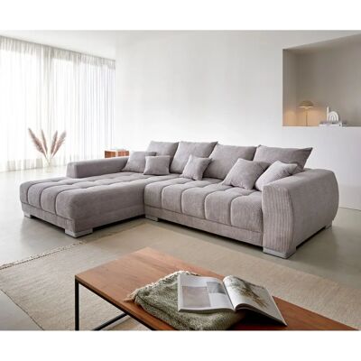 DELIFE - Josea - Gris argent - Ottoman gauche - Sofa - Publicité DELIFE - Josea - Gris argent - Ottoman gauche - Sofa - Publicité