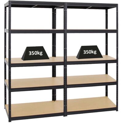 PROREGAL SLIM ELEPHANT M - Noir - 180x90x60 cm - Etagère - Publicité PROREGAL SLIM ELEPHANT M - Noir - 180x90x60 cm - Etagère - Publicité