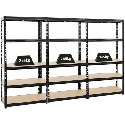 PROREGAL - TIGER - Schwarz - 180x90x45cm - Schwerlast-Regal PROREGAL - TIGER - Schwarz - 180x90x45cm - Schwerlast-Regal