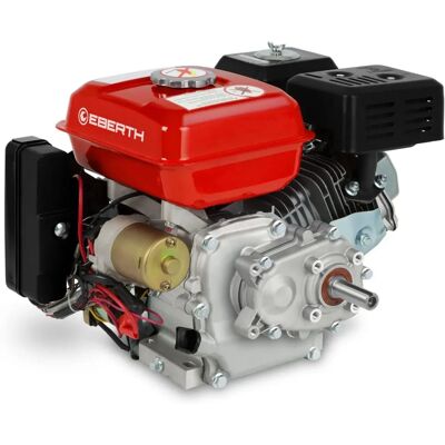 Motor a gasolina EBERTH - 6.5 CV, 4 tiempos, 1 cilindro, refrigerado por aire - Adecuado para go-kart, bomba de agua, generador Motor a gasolina EBERTH - 6.5 CV, 4 tiempos, 1 cilindro, refrigerado por aire - Adecuado para go-kart, bomba de agua, generador
