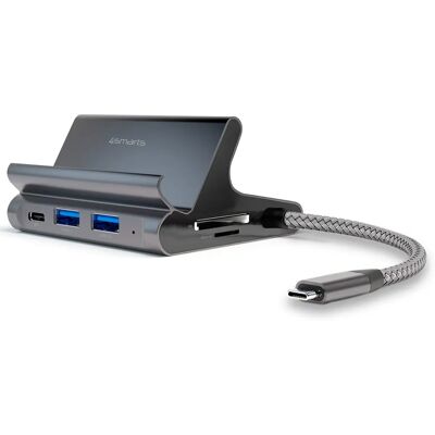 4smarts USB 7-in-1 Hub - USB-C, HDMI, Ethernet, SD - Grau 4smarts USB 7-in-1 Hub - USB-C, HDMI, Ethernet, SD - Grau
