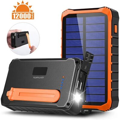4smarts Powerbank Lithium Polymer 12000mAh Schwarz, Orange - Power Bank 4smarts Powerbank Lithium Polymer 12000mAh Schwarz, Orange - Power Bank