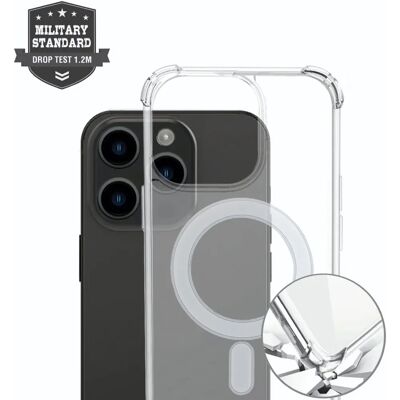 4smarts Ibiza klar MagSafe cover til iPhone 15 Pro - Stødabsorberende 4smarts Ibiza klar MagSafe cover til iPhone 15 Pro - Stødabsorberende
