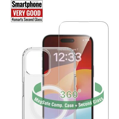 Ensemble de protection 360° pour iPhone 15 Plus de 4smarts - Transparent Ensemble de protection 360° pour iPhone 15 Plus de 4smarts - Transparent